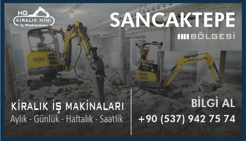 Sancaktepe Kiralık Mini Ekskavatör 2 Tonluk Ekskavatör Kirala